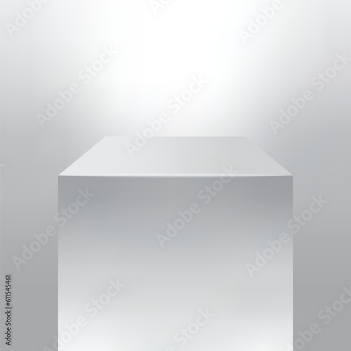 Podium stage white square d...