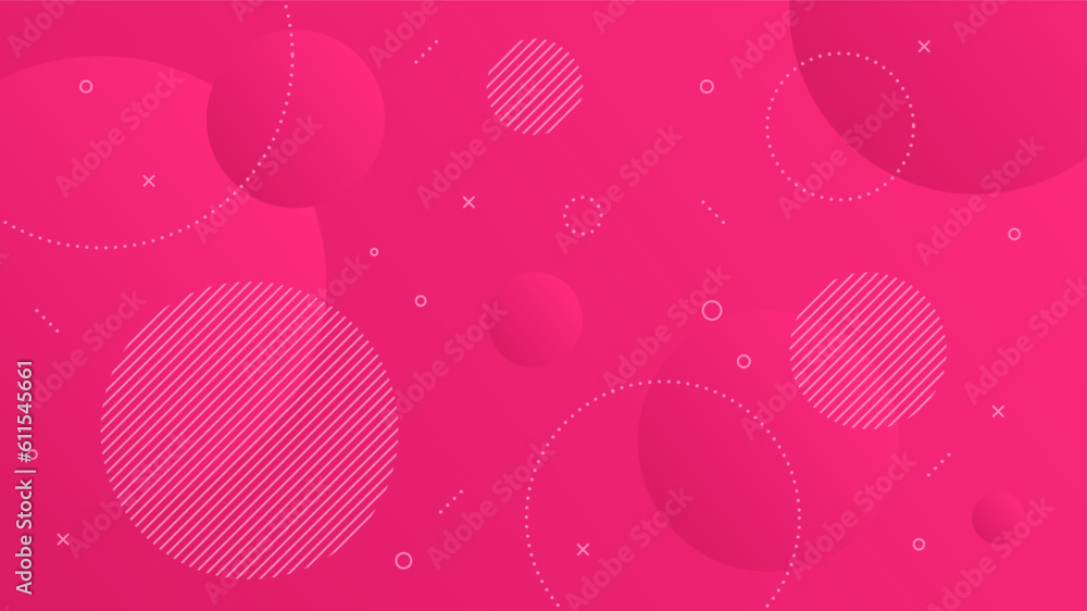 Modern Abstract Background with Motion Round Retro Memphis and Gradient Color