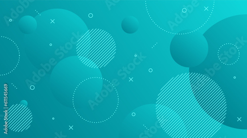 Modern Abstract Background with Motion Round Retro Memphis and Gradient Color