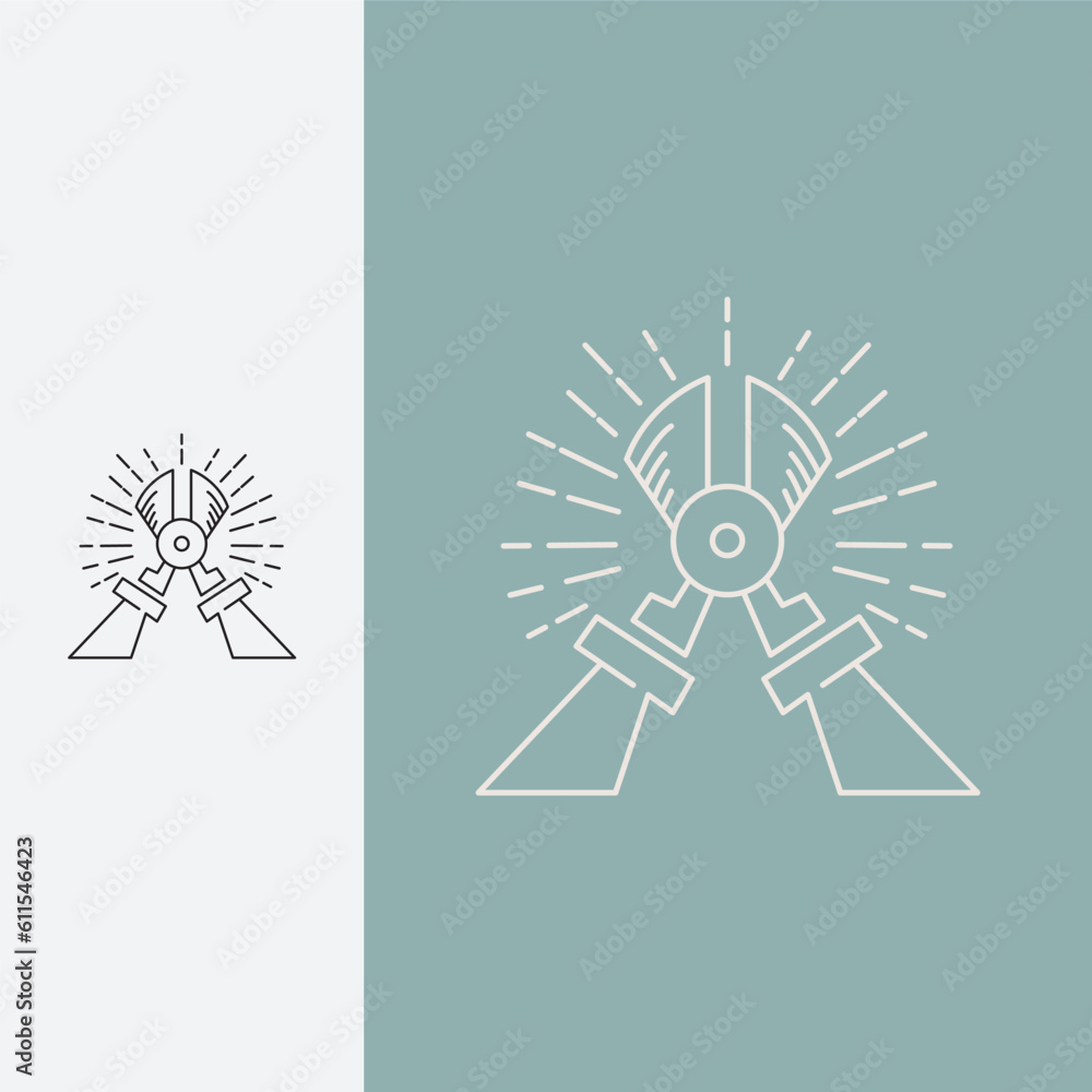cutting logo as hipster gear modern sign template. logo with monoline style,
cutting logo as hipster gear modern sign template. logo with monoline style,