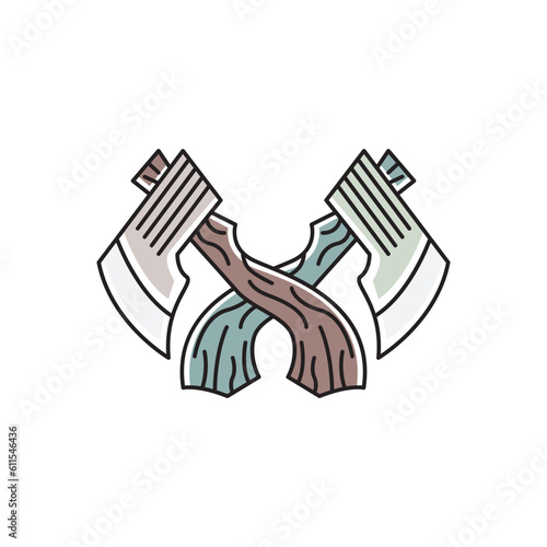 ax logo as hipster gear design simple modern.  logo with offside style,
