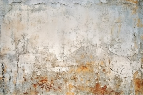 Background or texture with a grunge white gray wall Generative AI