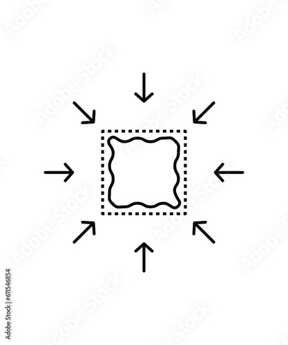 compress icon, vector best line icon.
