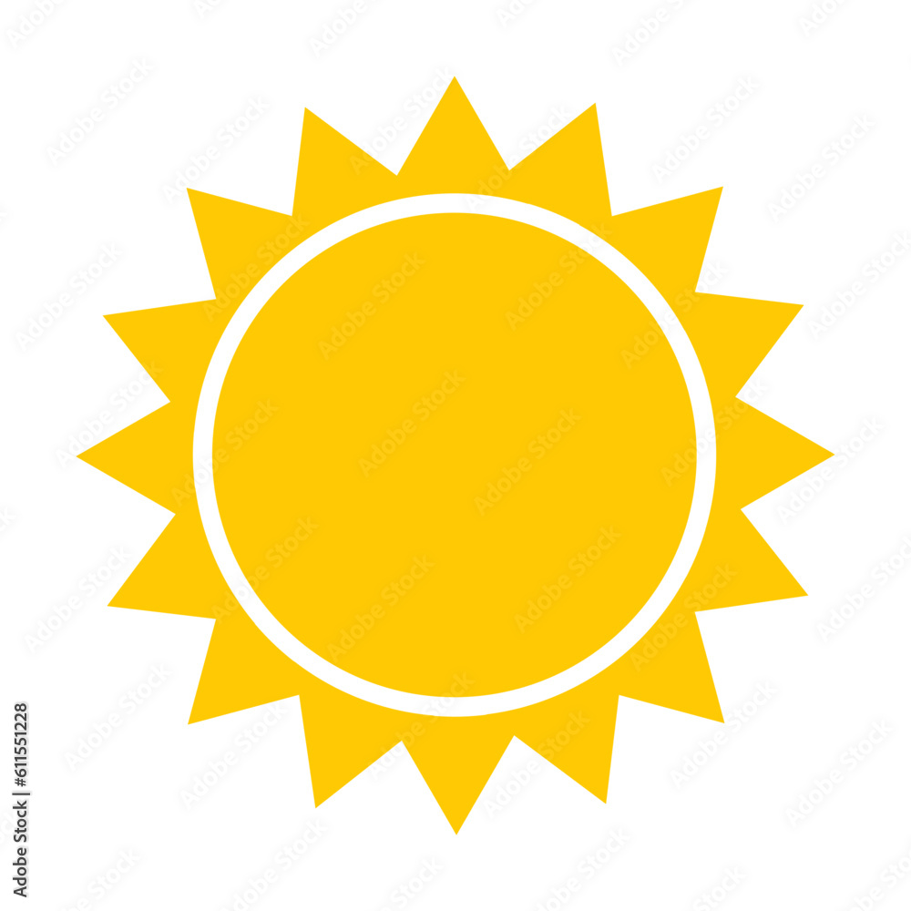 Sun flat icon vector. Summer pictogram. Sunlight symbol. for website design, web button, mobile app illustration Sun flat icon vector. Summer pictogram. Sunlight symbol. for website design, web button, mobile app illustration