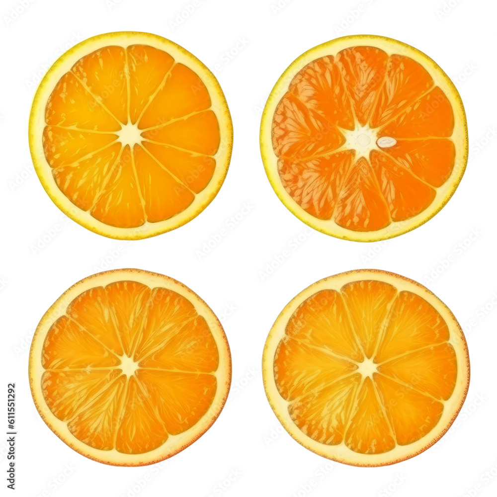 set of oranges isolated on transparent background cutout set of oranges isolated on transparent background cutout