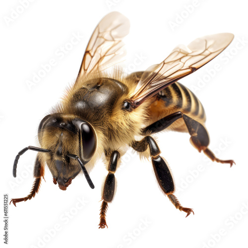 bee isolated on transparent background cutout