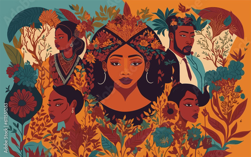 illustration that celebrates cultural diversity, featuring people from different backgrounds, ethnicities, and traditions coming together in unity. This illustration can be used for diversity and