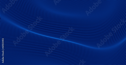 abstract dotted particle digital background with dynamic mesh structure