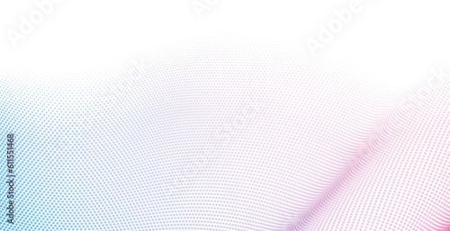 abstract dotted mesh banner in wavy style