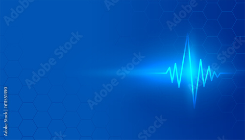 medical electrocardiogram background with text space for laboratory research