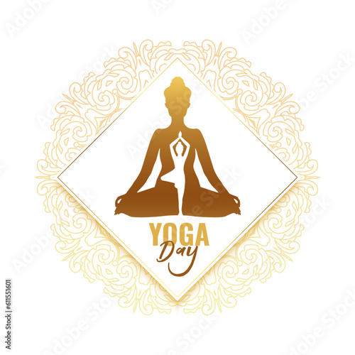 luxurious international yoga day background for calmness and wellness
