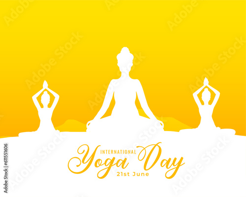 indian style international yoga day background with mediation posture