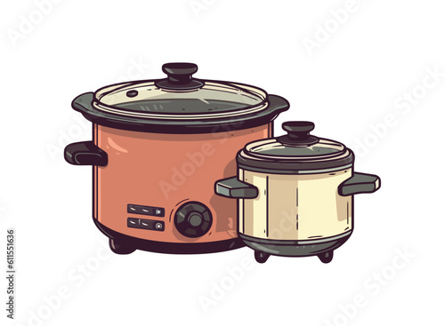 stainless pot cooker isolated