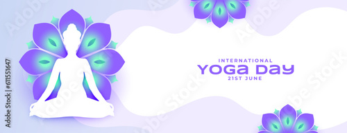 decorative 21st june international yoga day poster for inner peace