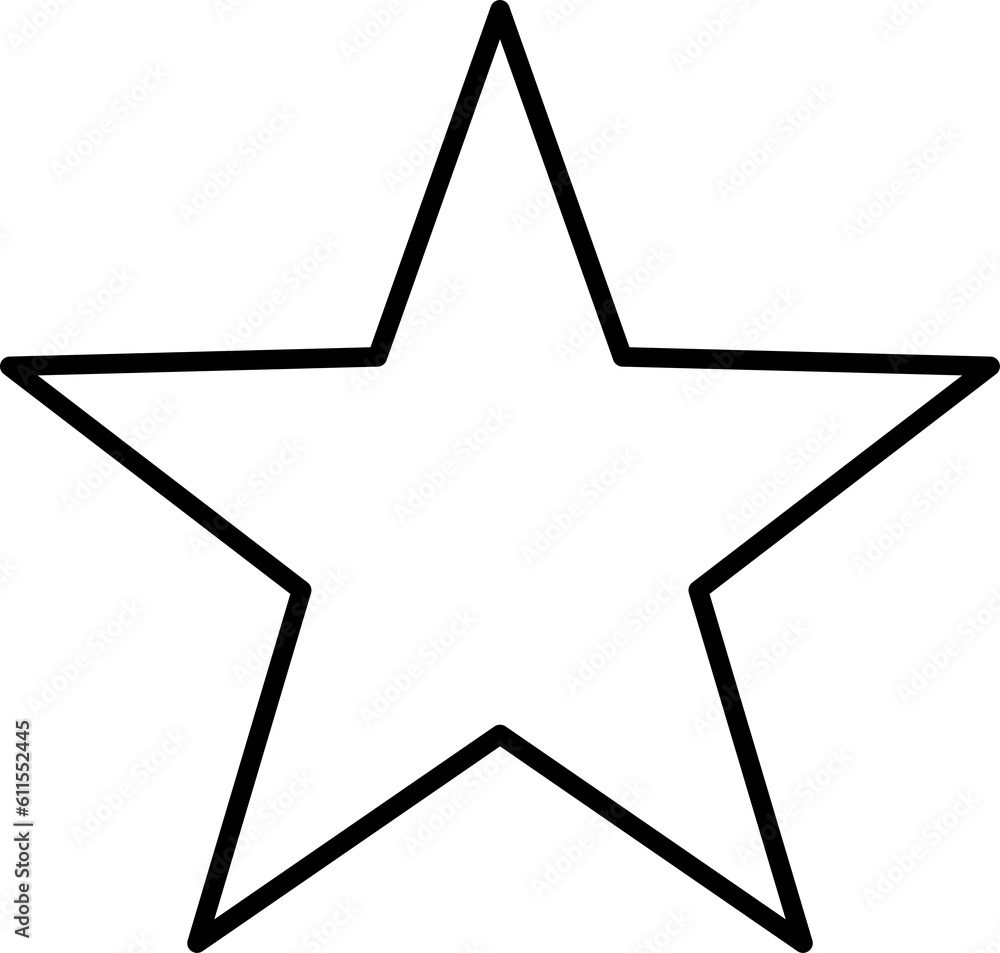 Star symbol. Star icon. Star shape on transparent background. Stock ...