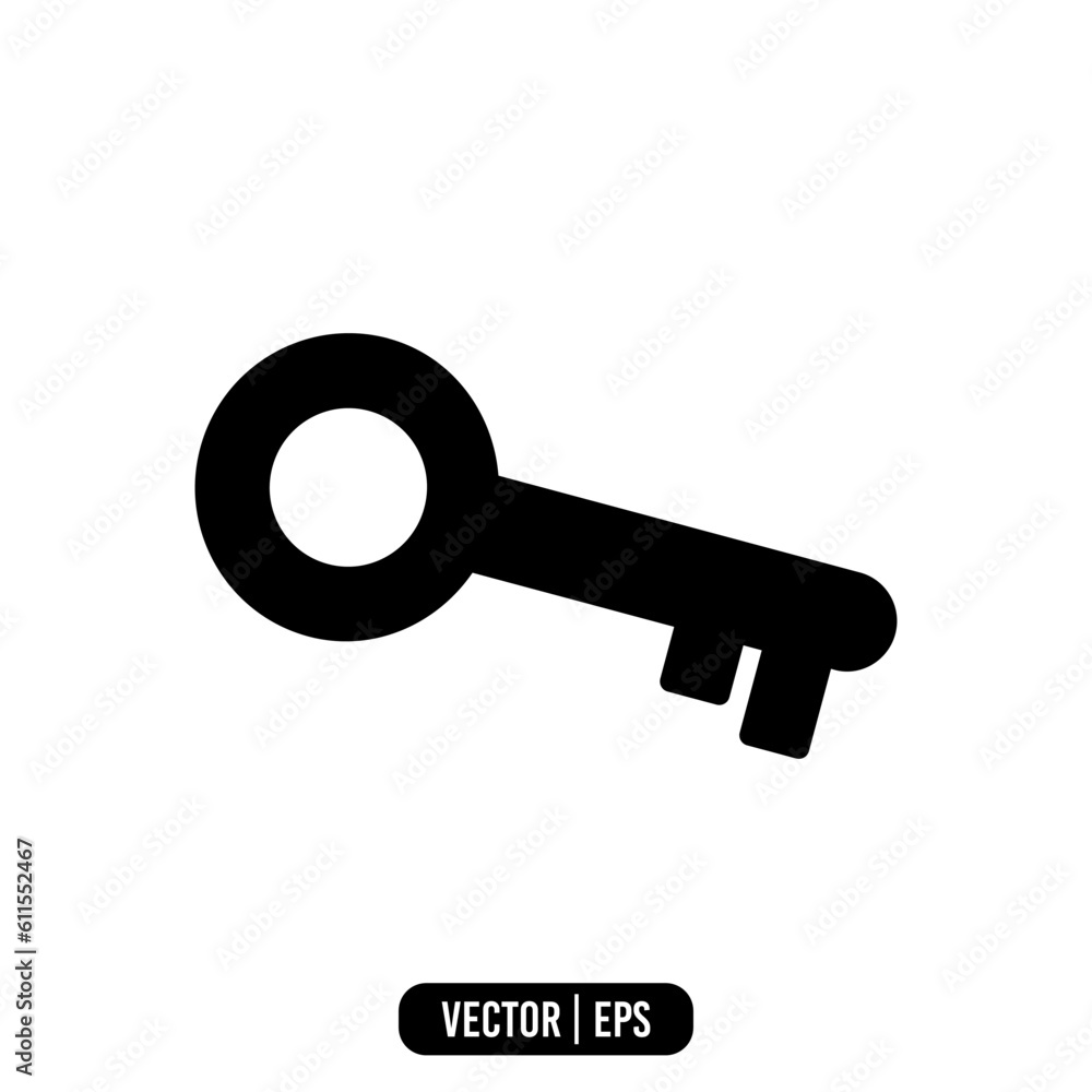 Key icon vector illustration logo template for many purpose. Isolated on white background. Key icon vector illustration logo template for many purpose. Isolated on white background.