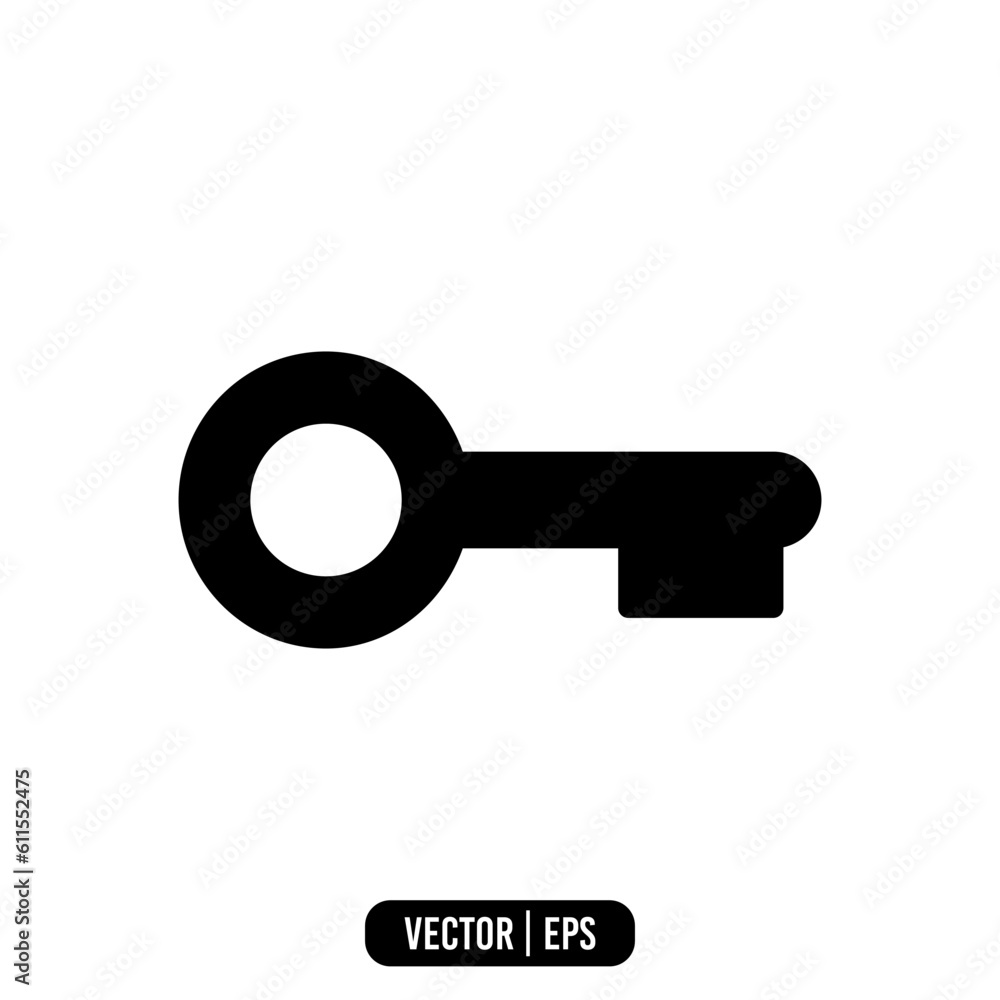 Key icon vector illustration logo template for many purpose. Isolated on white background. Key icon vector illustration logo template for many purpose. Isolated on white background.