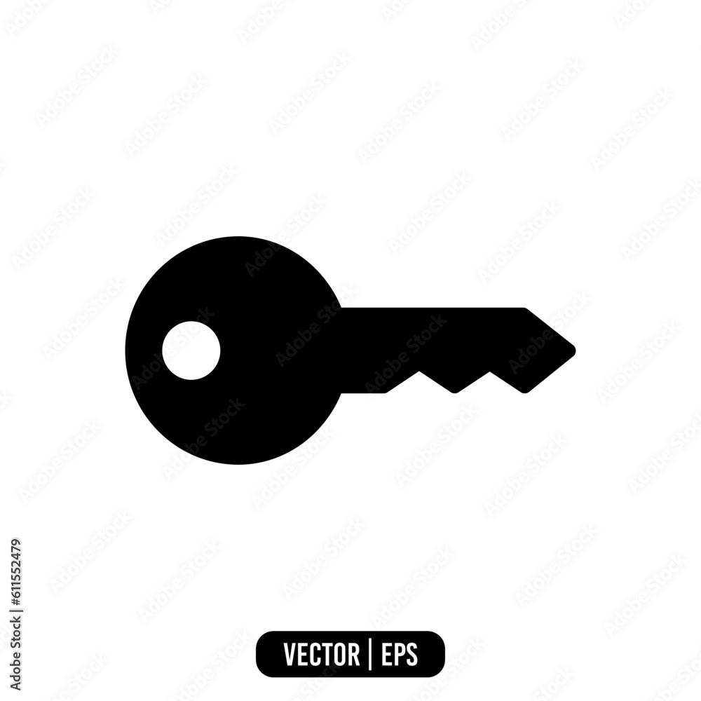 Key icon vector illustration logo template for many purpose. Isolated on white background. Key icon vector illustration logo template for many purpose. Isolated on white background.