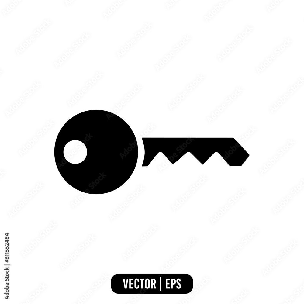 Key icon vector illustration logo template for many purpose. Isolated on white background. Key icon vector illustration logo template for many purpose. Isolated on white background.