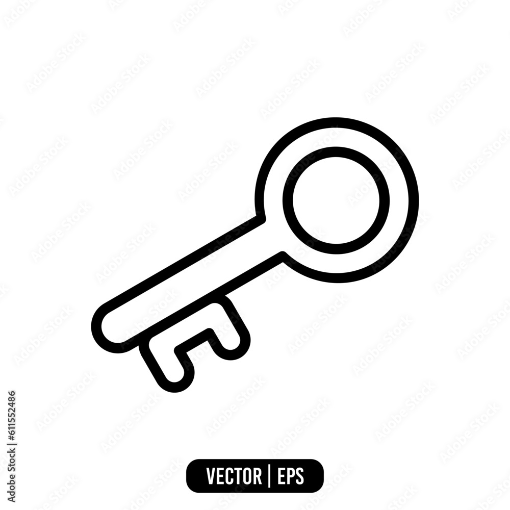 Key icon vector illustration logo template for many purpose. Isolated on white background. Key icon vector illustration logo template for many purpose. Isolated on white background.