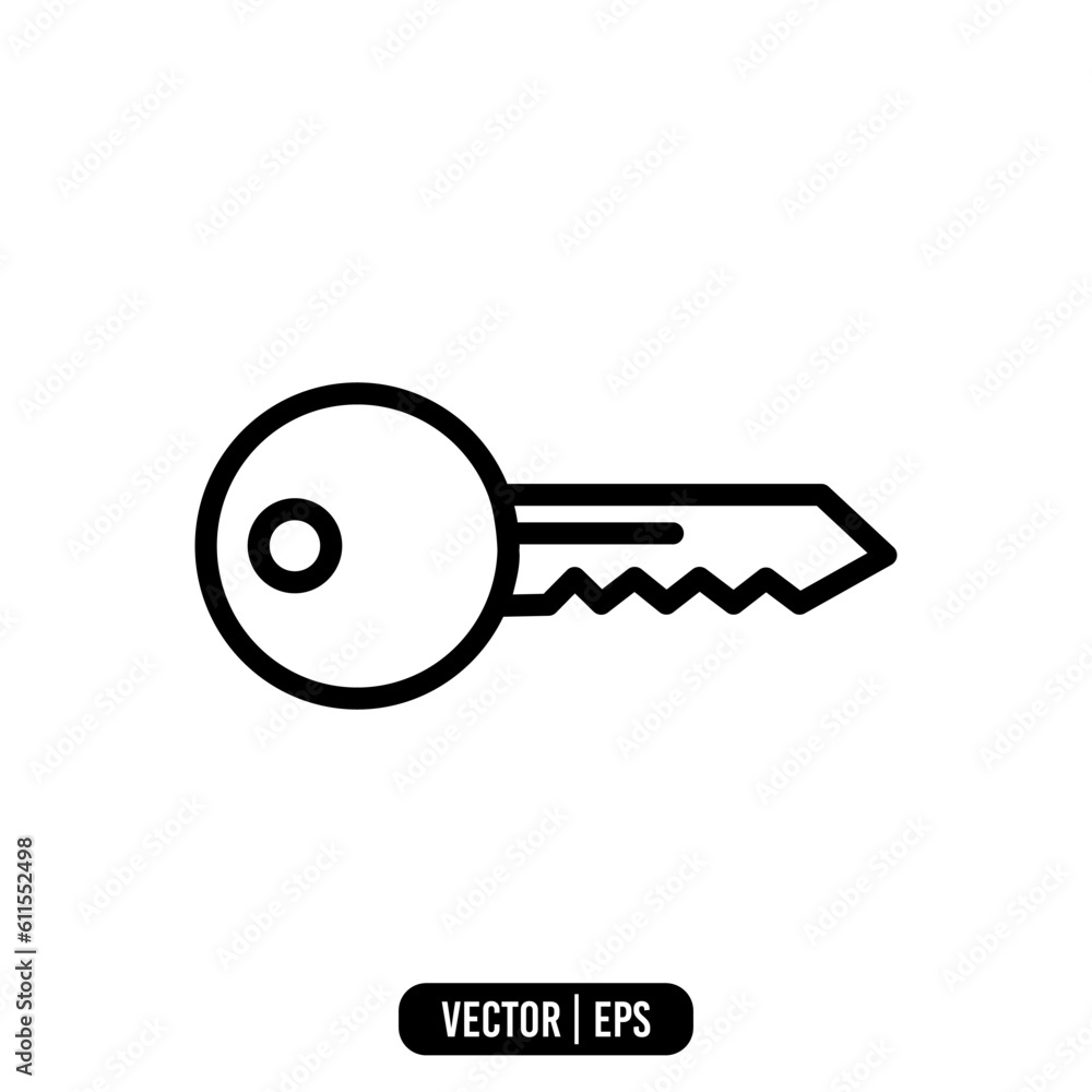 Key icon vector illustration logo template for many purpose. Isolated on white background. Key icon vector illustration logo template for many purpose. Isolated on white background.