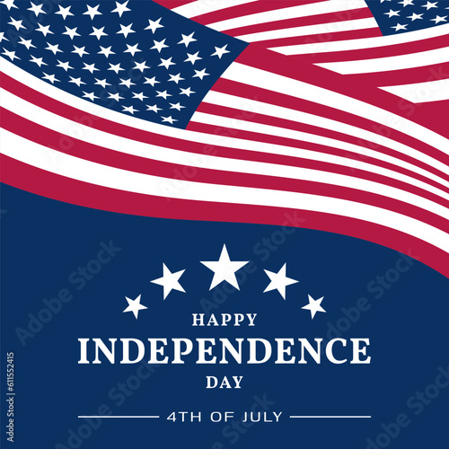 independence day 4th of july with american flag decoration