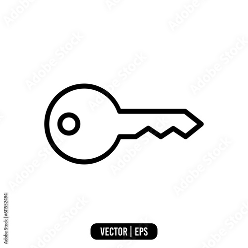 Key icon vector illustration logo template for many purpose. Isolated on white background. © akun