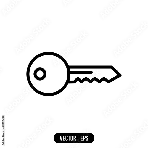 Key icon vector illustration logo template for many purpose. Isolated on white background. © akun