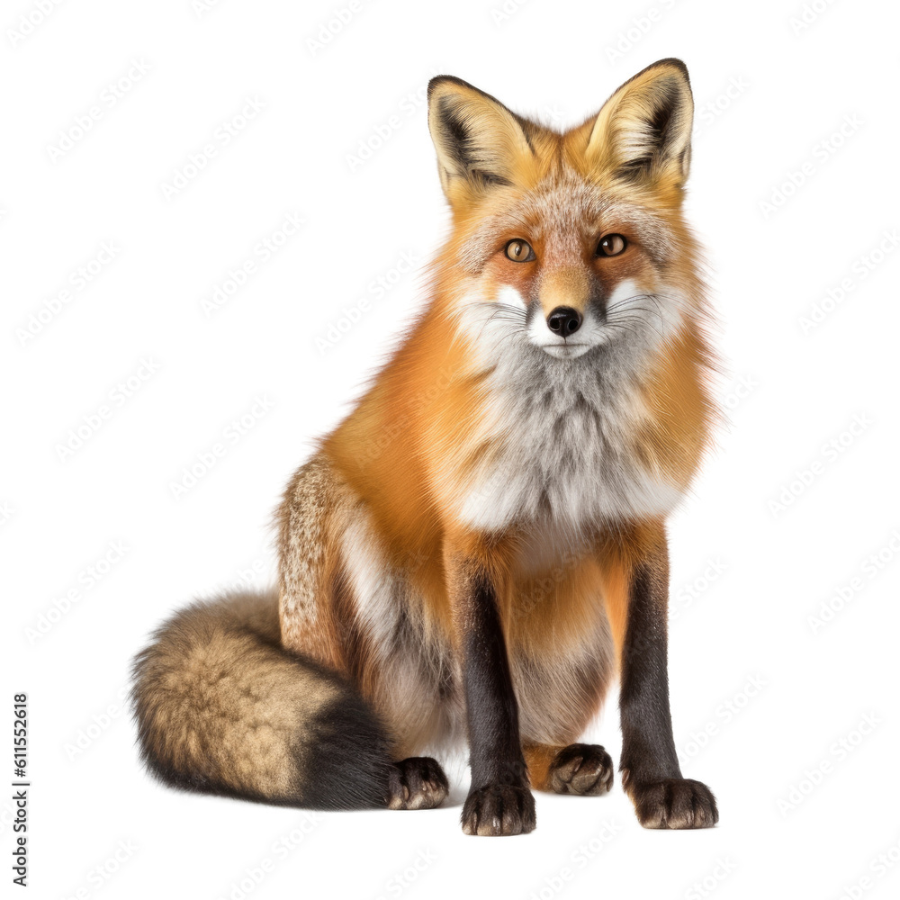 fox vulpes isolated on transparent background cutout fox vulpes isolated on transparent background cutout