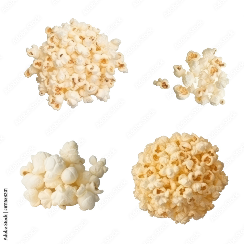 popcorn isolated on transparent background cutout popcorn isolated on transparent background cutout