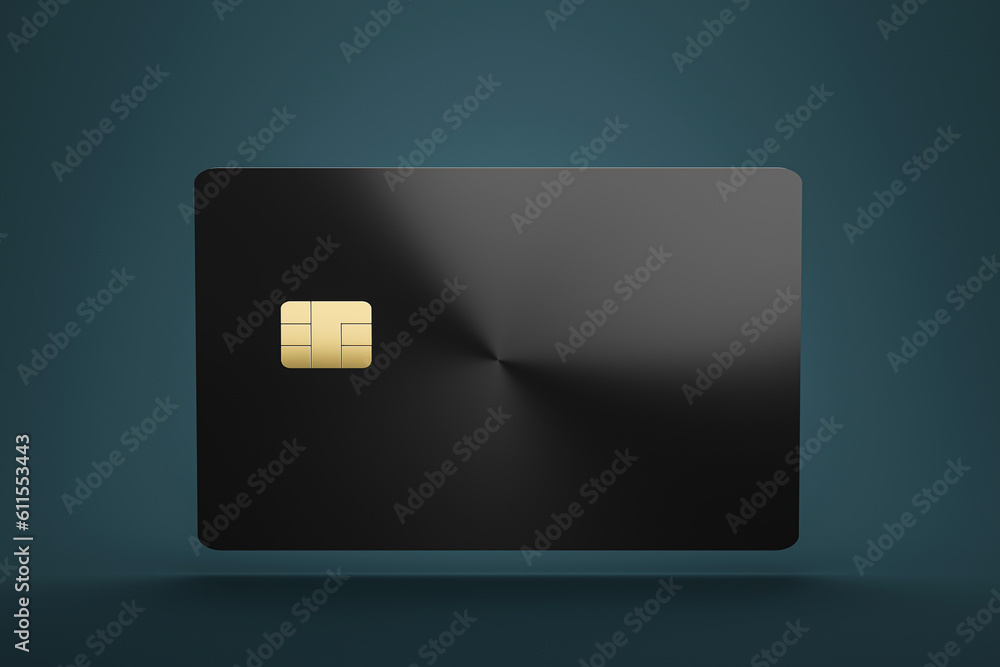 Front of credit or smart cards with emv chip on luxury background and e ...