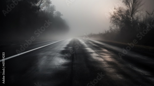 fog in the forest HD 8K wallpaper Stock Photographic Image