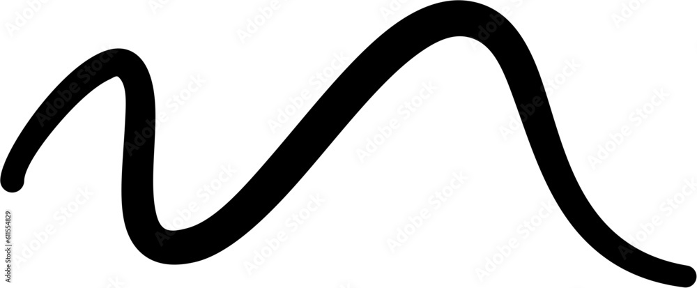 Curly Curved Line Design Element Vector Curly Curved Line Design Element Vector