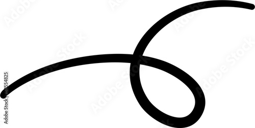 Curvy Curved Line Design Element Vector