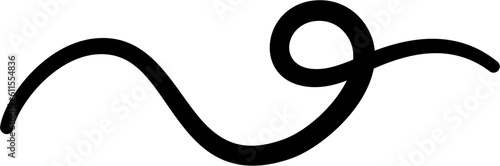 Curvy Curved Line Design Element Vector