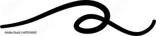 Swirly Curved Line Design Element Vector
