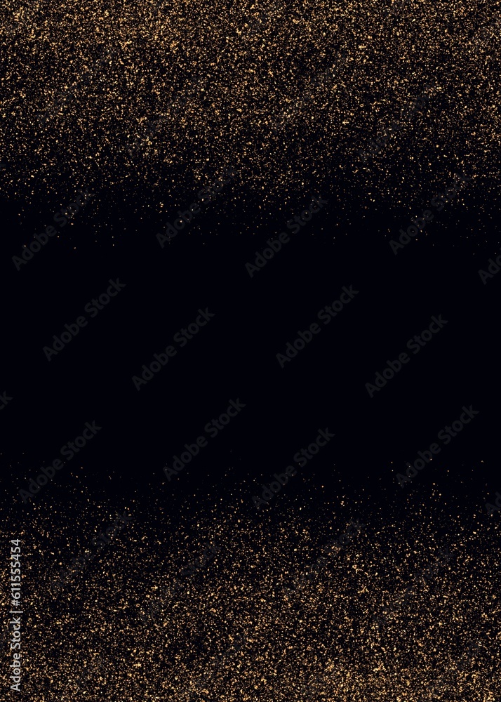 Fototapeta premium Luxury Gold Dust Abstract Sparkly Feame Border Background 