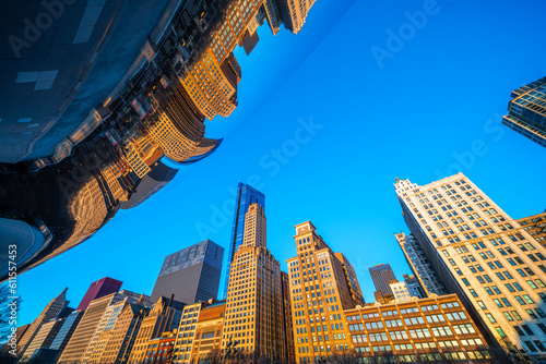 Canvas Print The Bean in the morning in Millennium Park