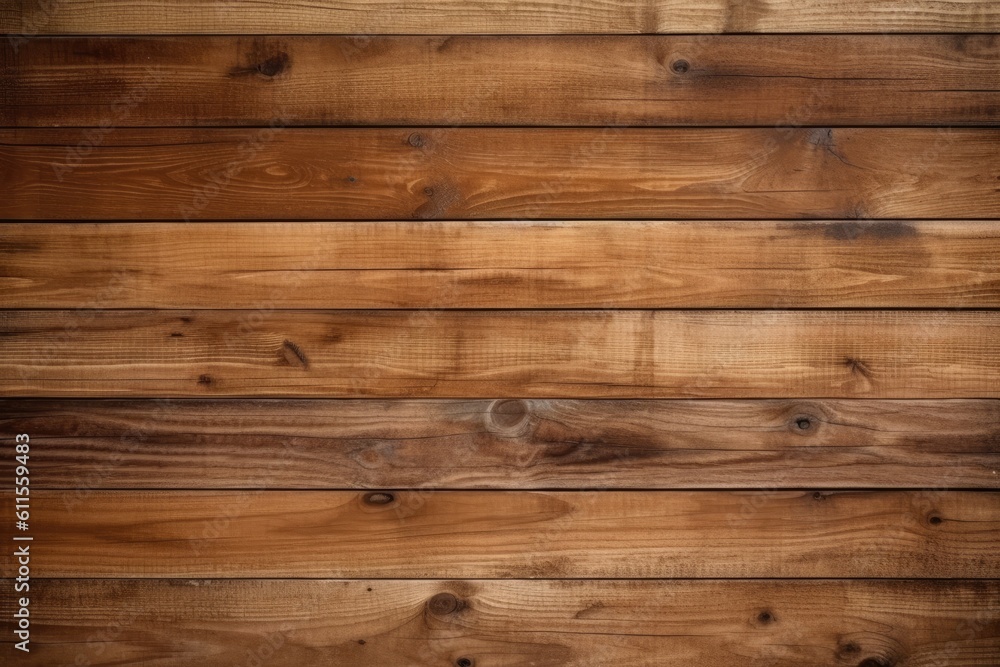 Fototapeta premium Medium brown wood texture background. Generative AI