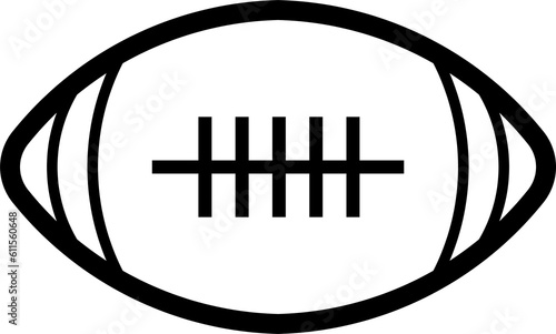ball American football oval icon  illustration on transparent background
