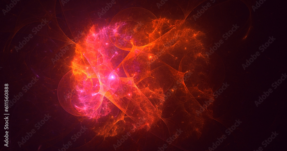 Obraz premium 3D rendering abstract colorful fractal light background