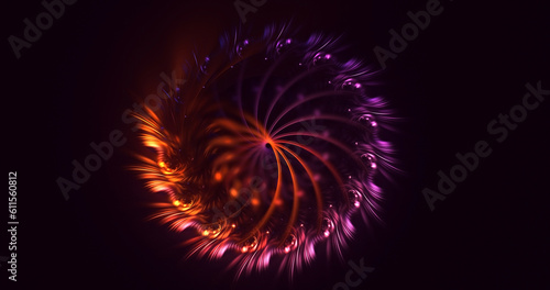 3D rendering abstract round light background