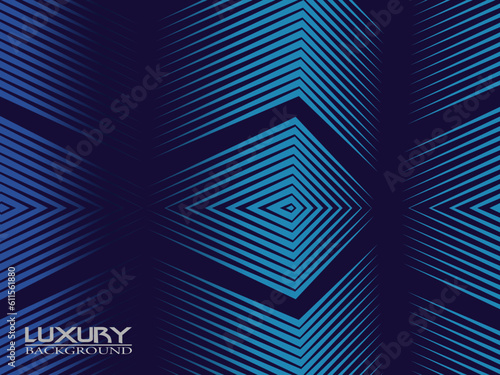 Dark blue background. Modern curved lines abstract presentation background. Luxury paper cut background. Abstract decoration  golden pattern  halftone gradient  3d vector illustration.