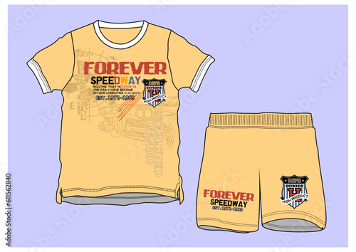 Design vector illustration artwork for kids clothing set