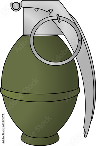 Vektor granat tangan m26.weapon. Clipart  photo