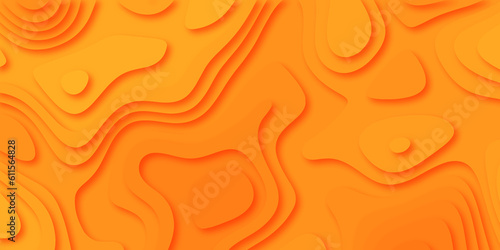 Abstract paper cut covers. Vertical banners, brochures, posters. Orange color. Simple realistic design.  Abstract modern geometric shape multi layer 3d papercut luxury background with multi color.