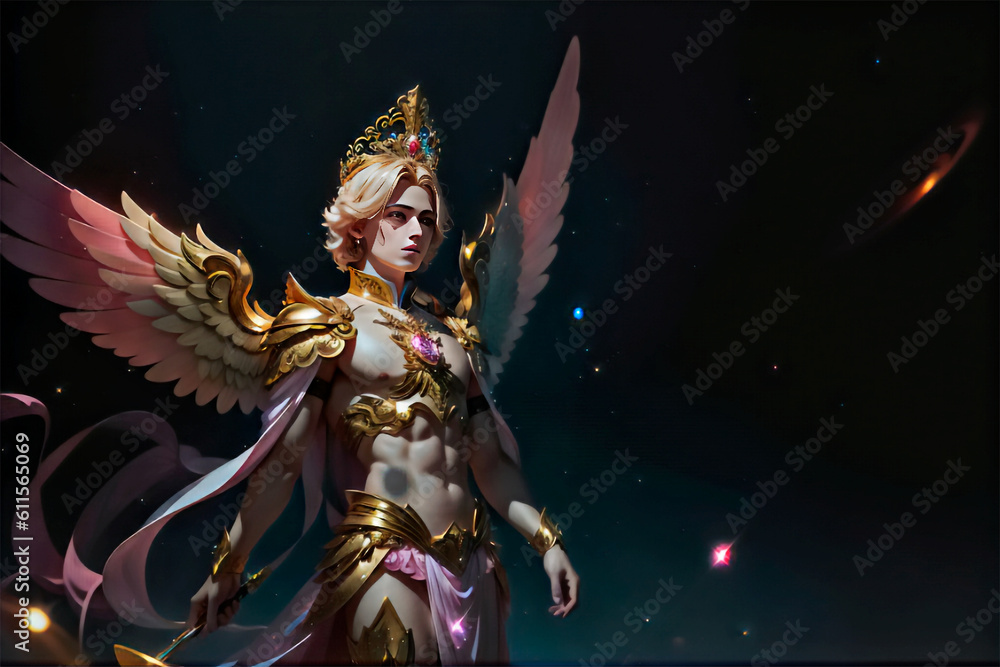 Fototapeta premium Male Golden Angel