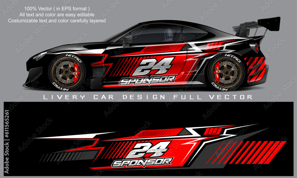 car livery graphic vector. abstract grunge background design for ...