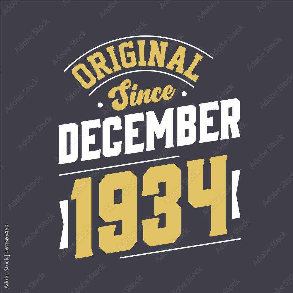 Classic Since December 1934. Born in December 1934 Retro Vintage Birthday