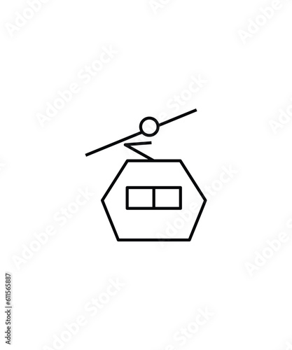 cable car icon, vector best line icon.